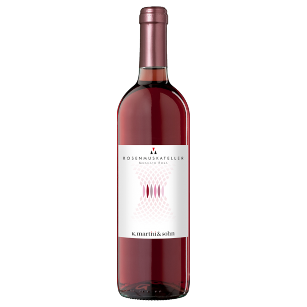 Weinvogel.ch_Rosenmuskateller_lieblich_Weinberg_Dolomiten_K._Martini_und_Sohn_Suedtirol_Rosewein