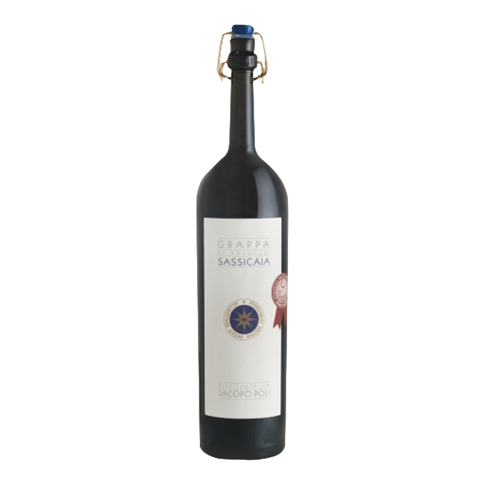 Grappa elevata in barili di Sassicaia